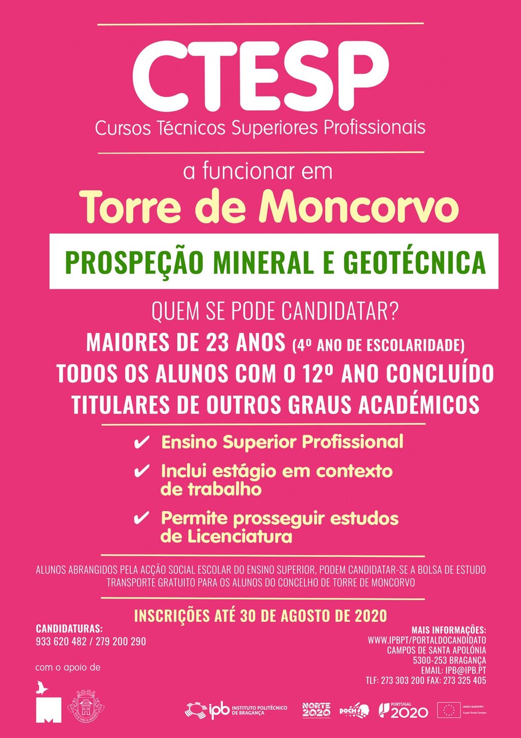 Curso de Técnico Superior Profissional de Prospeção Mineral e Geotécnica
